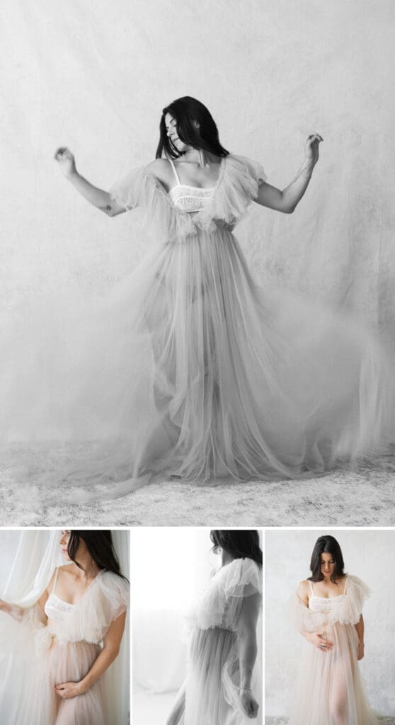 Intimate studio maternity session taken at the Kayla Mari Photography in Flower Mound, Texas.