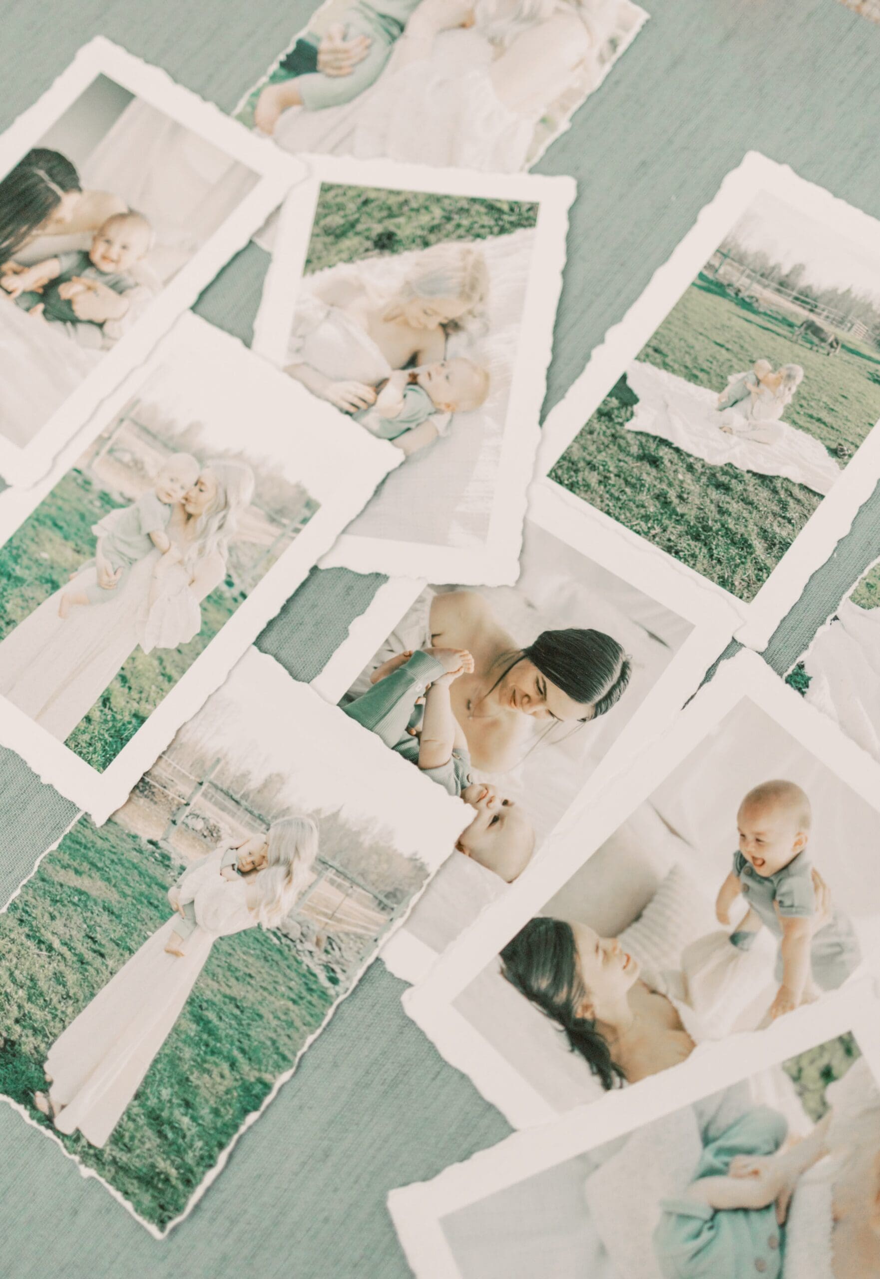 Printed artwork of family photographs