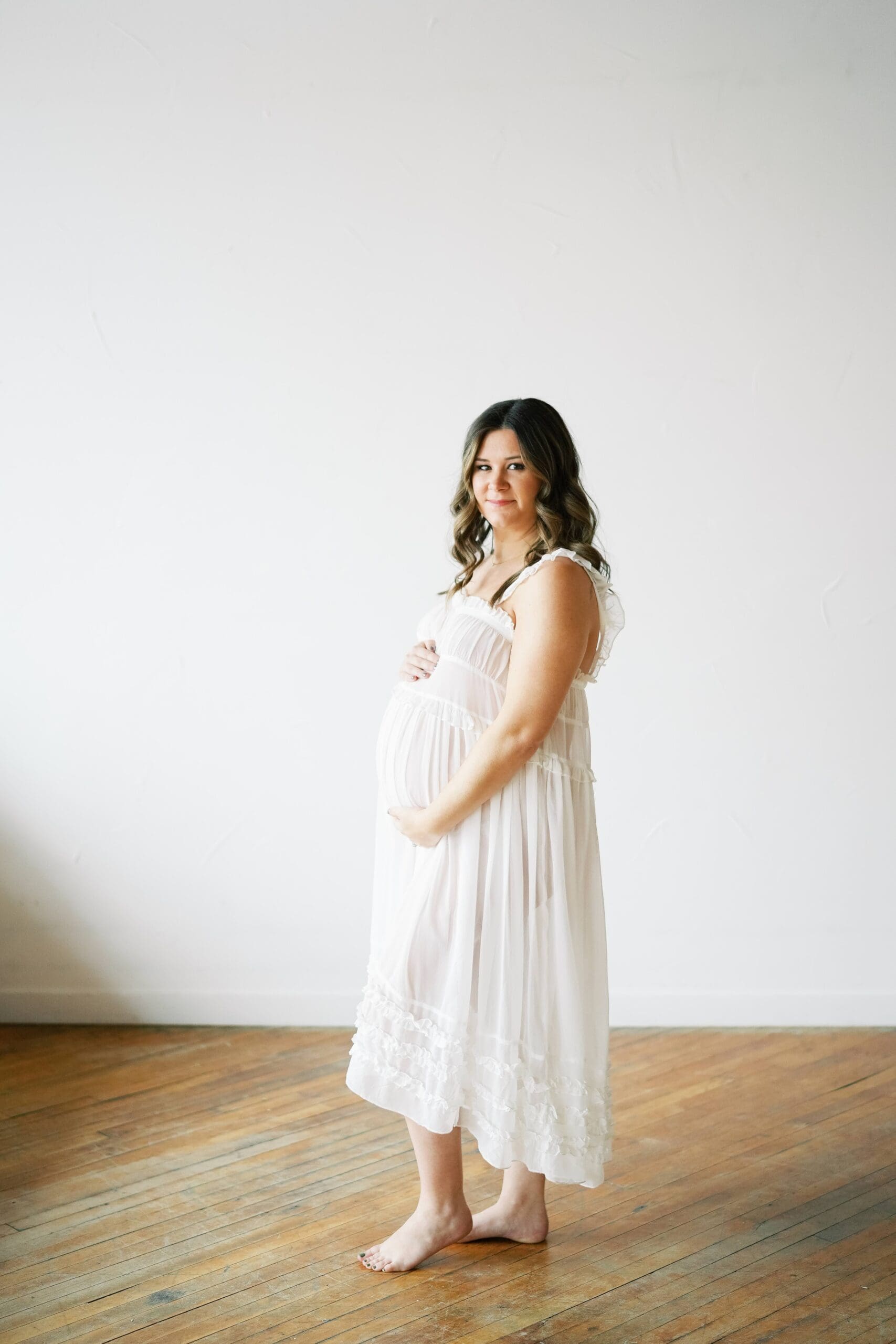 Studio Maternity Session Image taken in Dallas, Texas