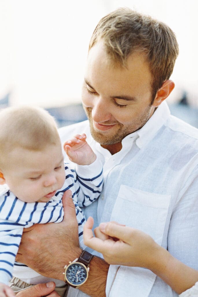 Dad and his son during a beautiful family session.